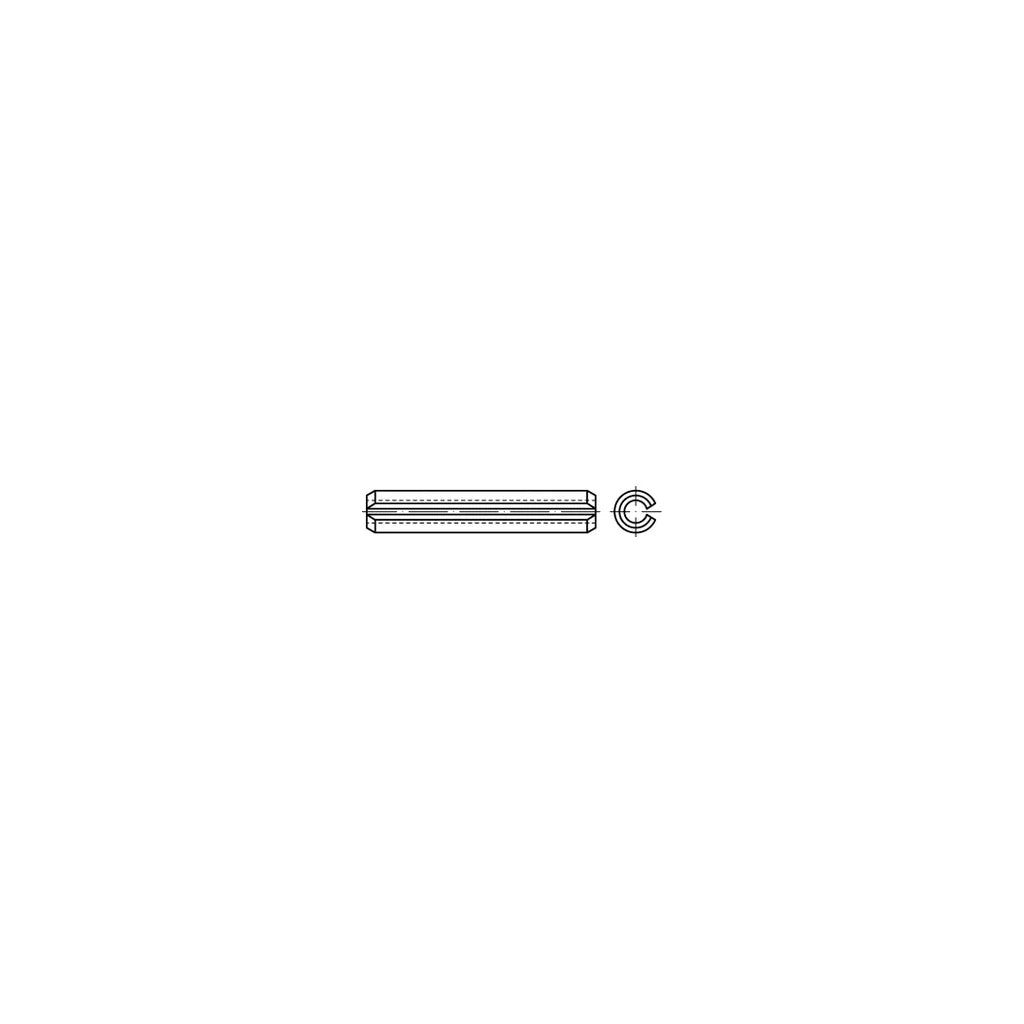 DIN- und Normteile Spannstifte Federstifte ISO 8752 Edelstahl 5x40 blank 50 Stk - 4043952595763