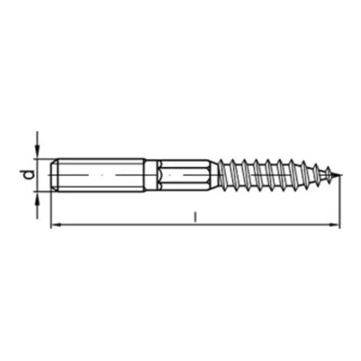 B-Ware Stockschraube Schraube Gewinde Edelstahl A2 Blank 10 Mm 100 Mm 100 Stück - 4043952671818