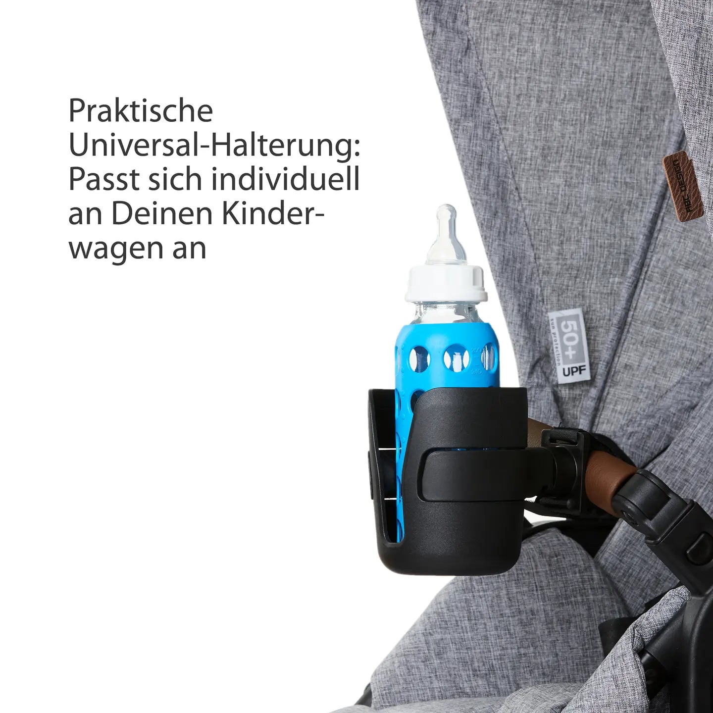 B-Ware Abc Design Becherhalter Getränkehalter Kinderwagen Schwarz Zubehör Uni Klett - 4045875042676