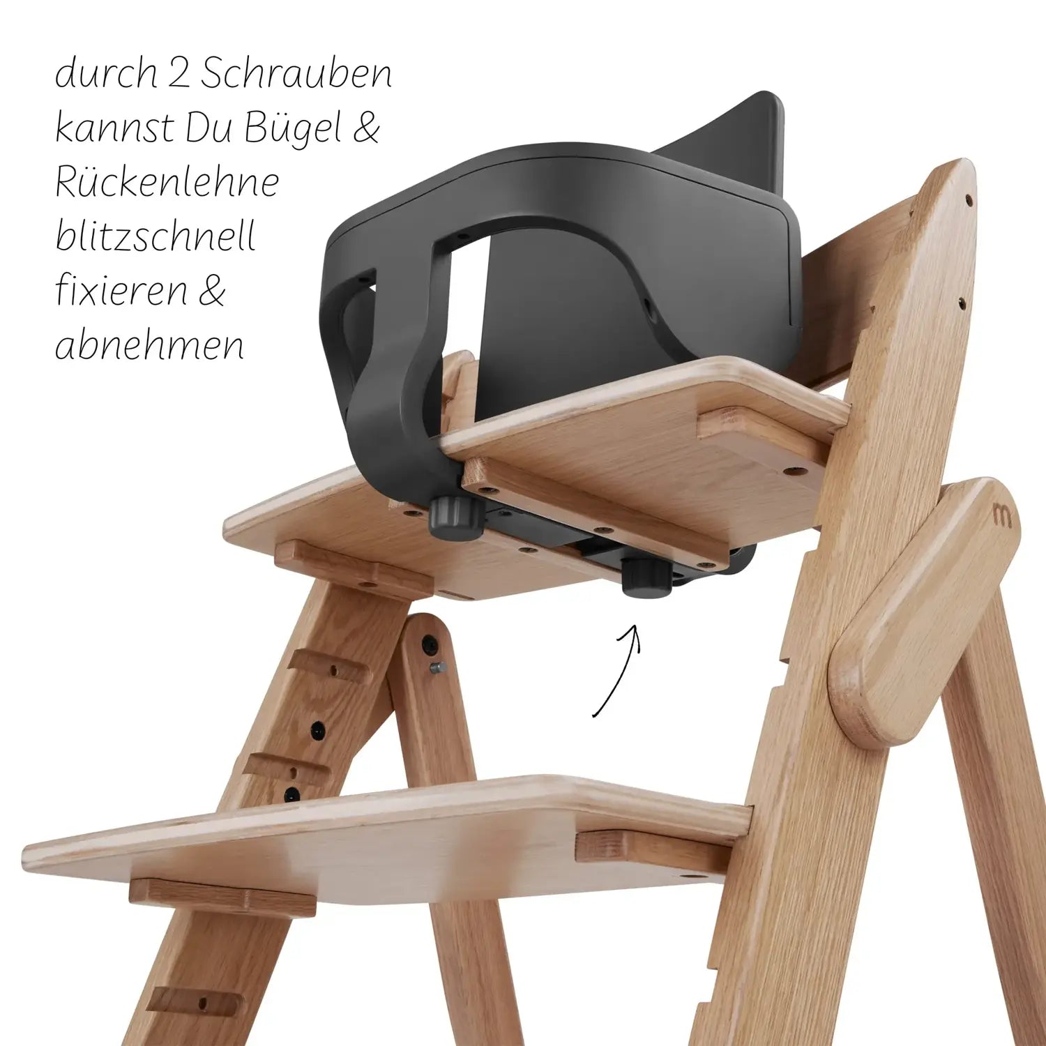 B-Ware Moji Starter Set Zubehör Yippy Hochstuhl Schutzbügel Rückenlehne Cloud - 4045875056543