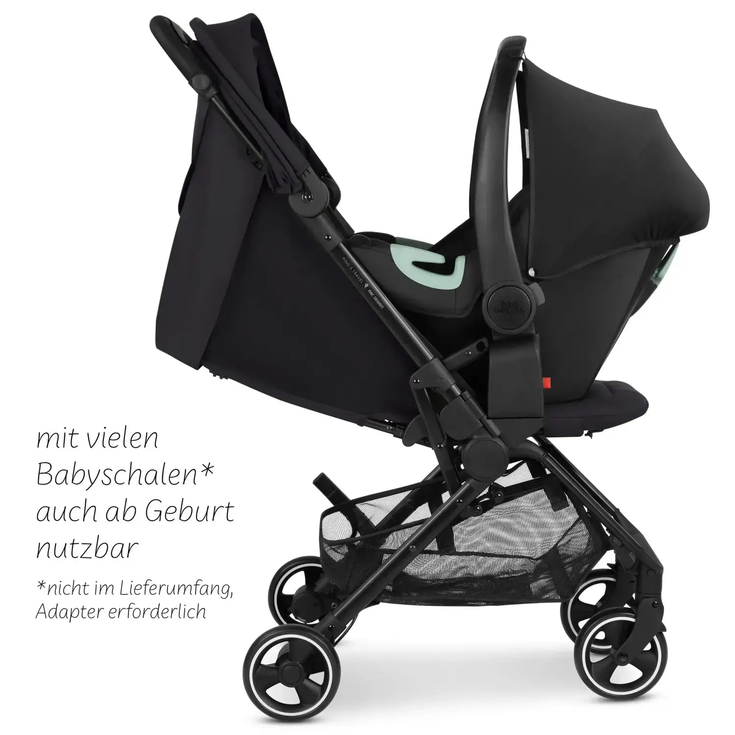 B-Ware Abc Design Reisebuggy Kinderwagen Buggy Ping 3 Travel Sitz Einheit Korb Coal - 4045875174247