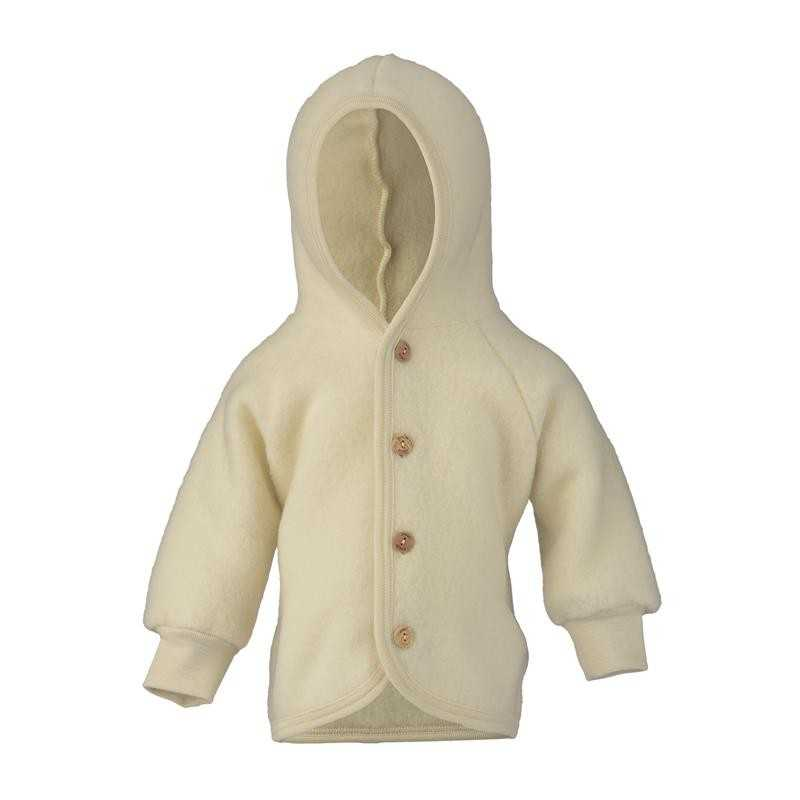 Engel Fleece Jacke Aus Schurwolle Kb T Kapuzenjacke Wolljacke Damen Kapuze Natur B-Ware - 4046304024768