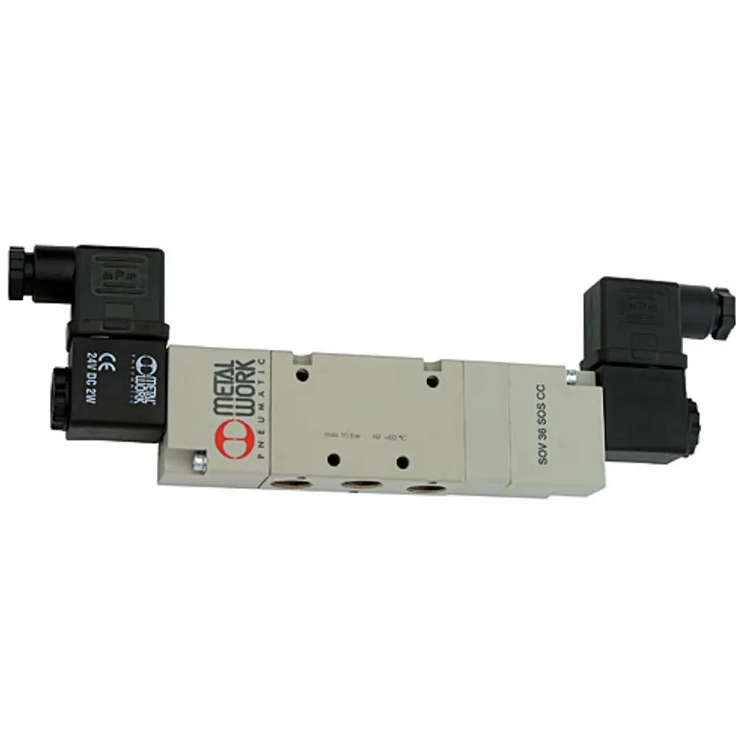B-Ware Riegler 5/3 Wegeventil Ventil Pneumatikventil G 1/4 Mitte Geschlossen 230 V 50 Hz - 4047322097789