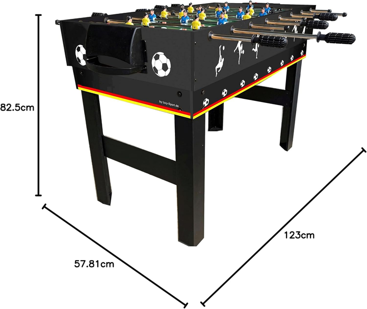 Izzy Multifunktionstisch Spieltisch 4 In 1 Tischfußball Billard Tischtennis  B-Ware - 4047385499155