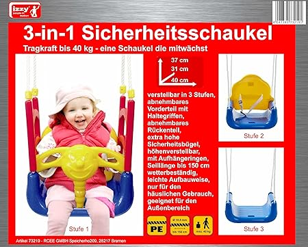 Izzy Schaukelgestell Babyschaukel 3in1 Kinderschaukel Garten Schaukel Outdoor B-Ware