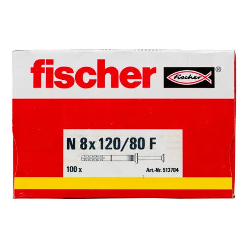 B-Ware Fischer Nageldübel Befestiger Dübel 8x120mm Kunststoff 100 Stück - 4048962128215