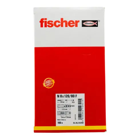 B-Ware Fischer Nageldübel Befestiger Dübel 8x120mm Kunststoff 100 Stück - 4048962128215