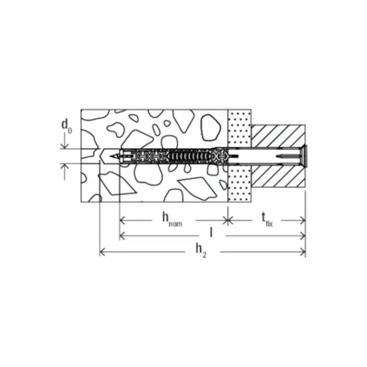 B-Ware Fischer Langschaftsdübel Universaldübel Dübel 8x100 Grau Schraube Nylon 7 Sets - 4048962440119