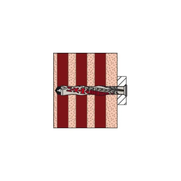 B-Ware Fischer Langschaftsdübel Universaldübel Dübel 8x100 Grau Schraube Nylon 7 Sets - 4048962440119