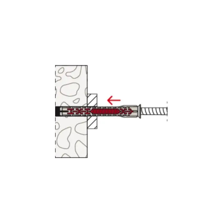 B-Ware Fischer Langschaftsdübel Universaldübel Dübel 8x100 Grau Schraube Nylon 7 Sets - 4048962440119