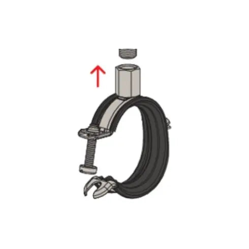 B-Ware Fischer Gelenkrohrschelle Schelle Rohrschelle M8 Schallschutz 38 45mm 4 Stück - 4048962440843