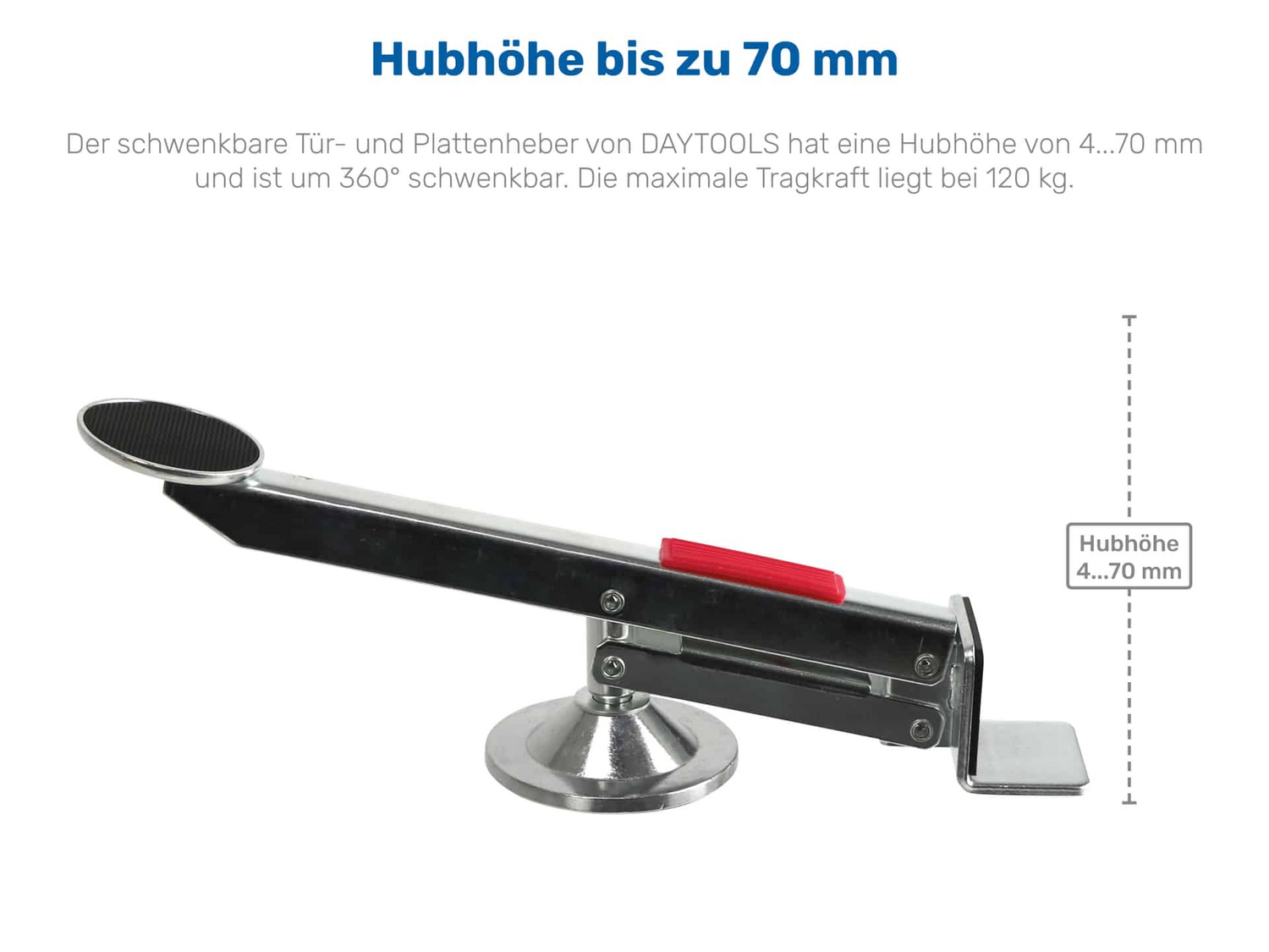 Daytools Tür  Und Plattenheber Schwenkbarer Lifter Montagehilfe Robust B-Ware - 4049702065739