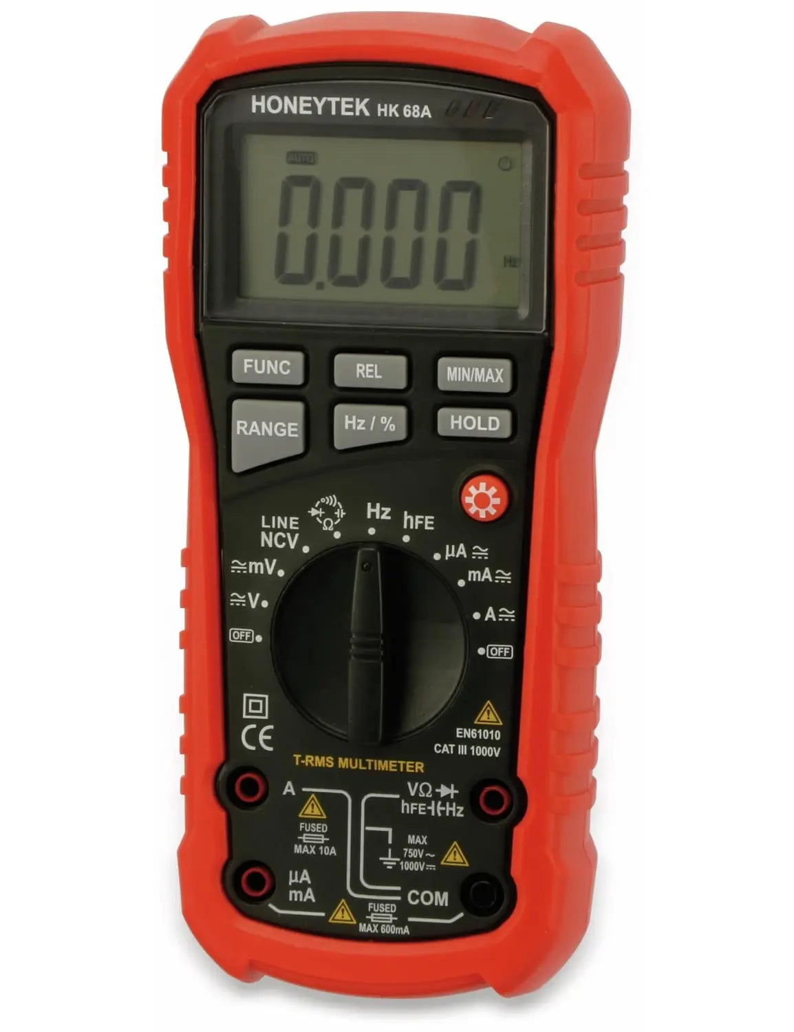 Honeytek Multimeter Messgerät True Rms Hk68 A Digitalanzeige Stromspannung Tester B-Ware - 4049702138167
