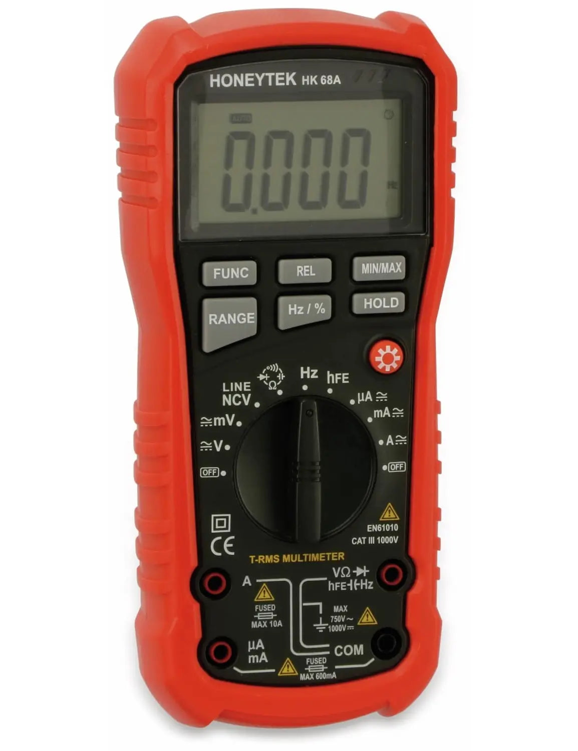 Honeytek Multimeter Messgerät True Rms Hk68 A Digitalanzeige Stromspannung Tester B-Ware - 4049702138167