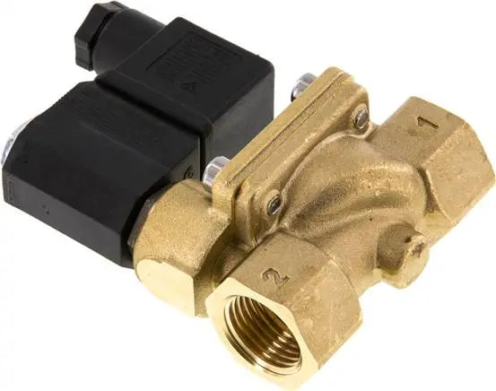 B-Ware Magnetventil Ventil 2 Wege Nc Nbr G 1 2 Messing 24 V Dc Magnetspule Stecker  - 4050571474263
