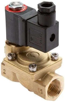 B-Ware Magnetventil Ventil 2 Wege Nc Nbr G 1 2 Messing 24 V Dc Magnetspule Stecker  - 4050571474263