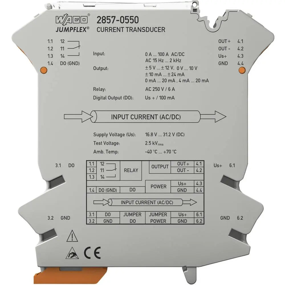 B-Ware Wago Messumformer Strommessumformer Jumpflex Stromsignalwandler 2857 550 Relais - 4050821676997
