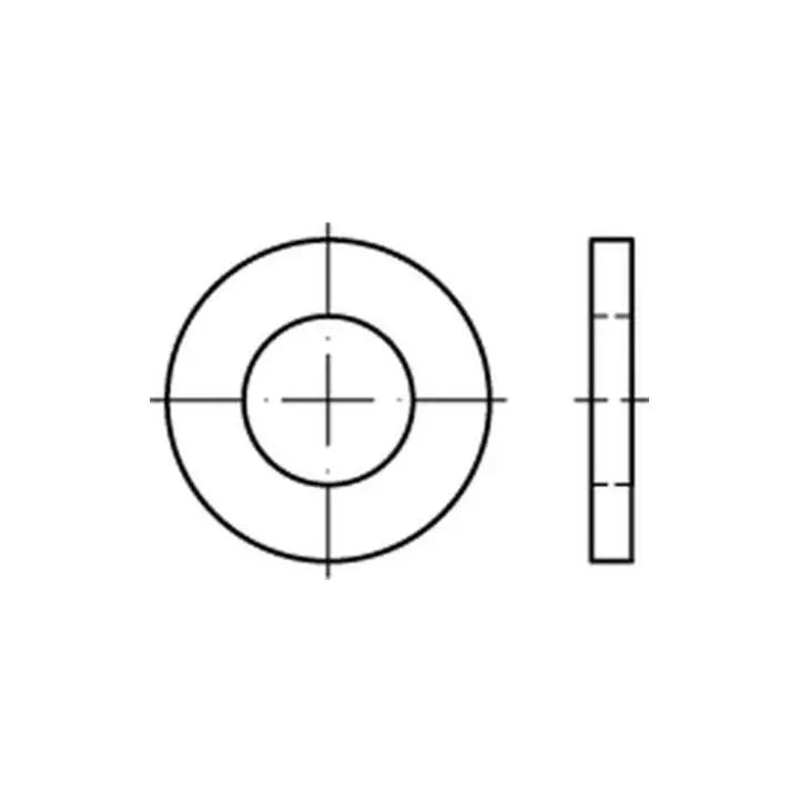 B-Ware Stahl Scheibe Unterlegscheibe Iso 8738 Galv Verzinkt 12mm Klasse A  500 Stück - 4051426662149