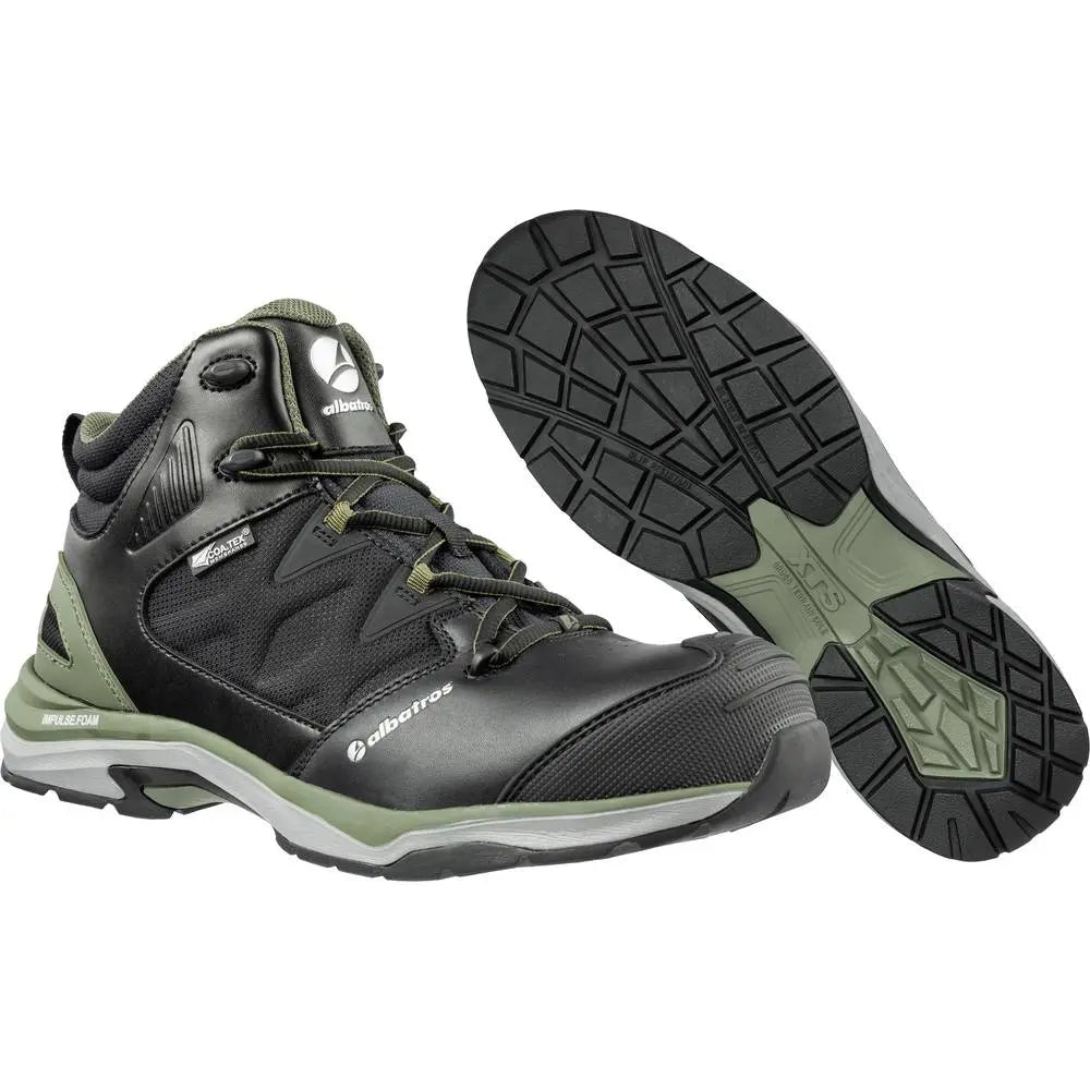 B-Ware Albatros Sicherheitsstiefel Arbeitsschuh S3 Esd Rindleder Schwarz Oliv Größe 43 - 4051428072892