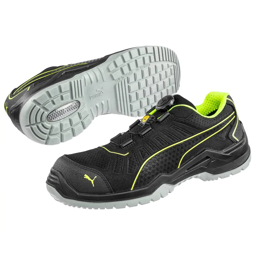 B-Ware Puma Sicherheitsschuh Arbeitsschuh Fuse Tc Disc Low S1 P Schwarz Grün Größe 45 - 4051428108249
