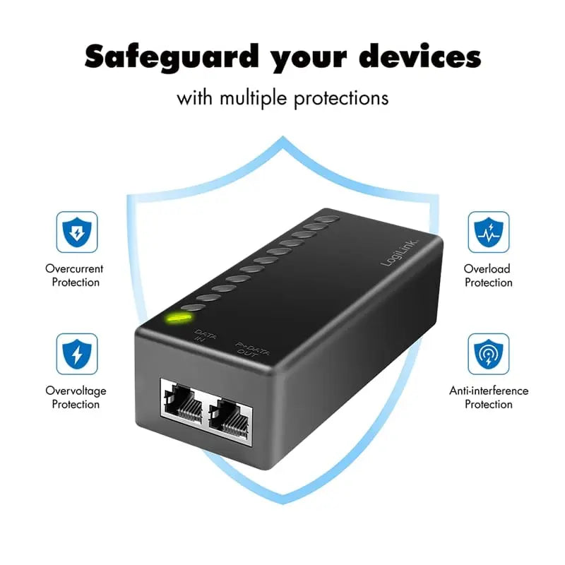 Logilink Po E+ Injector Stromversorger Netzwerk 30 W Gigabit Für Ip Kameras B-Ware - 4052792035223