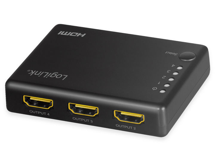 Logilink Hdmi Splitter Verteiler Hd0036 Signalverteiler 1x4 Port 4 K 30 Hz Schlank B-Ware - 4052792062342