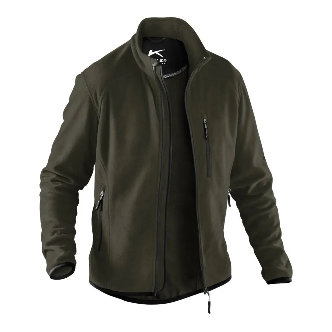 B-Ware Kübler Fleecejacke Jacke Fleece Oliv Stretch Atmungsaktiv Oeko Tex Größe L - 4053813372686