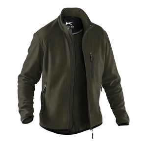 B-Ware Kübler Fleecejacke Jacke Fleece Oliv Stretch Atmungsaktiv Oeko Tex Größe L