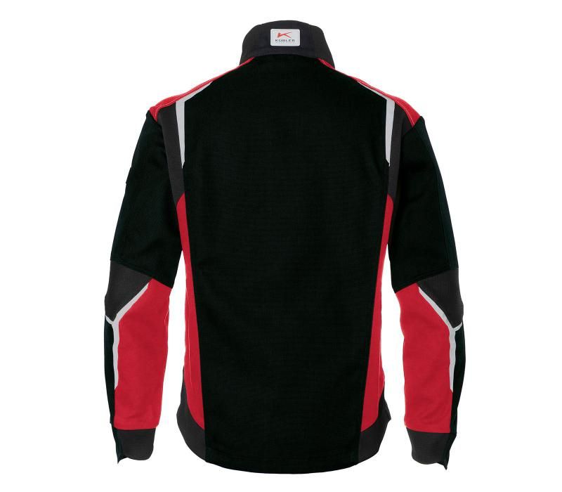 Kübler Jacke Berufsjacke Arbeitsjacke BODYFORCE 1125 schwarz mittelrot Größe M - 4053813488233