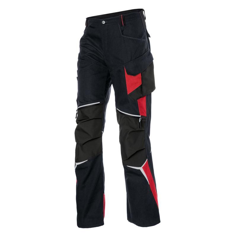 Kübler BODYFORCE Hose Arbeitshose schwarz mittelrot CORDURA Knieschutz Größe 46 - 4053813489971