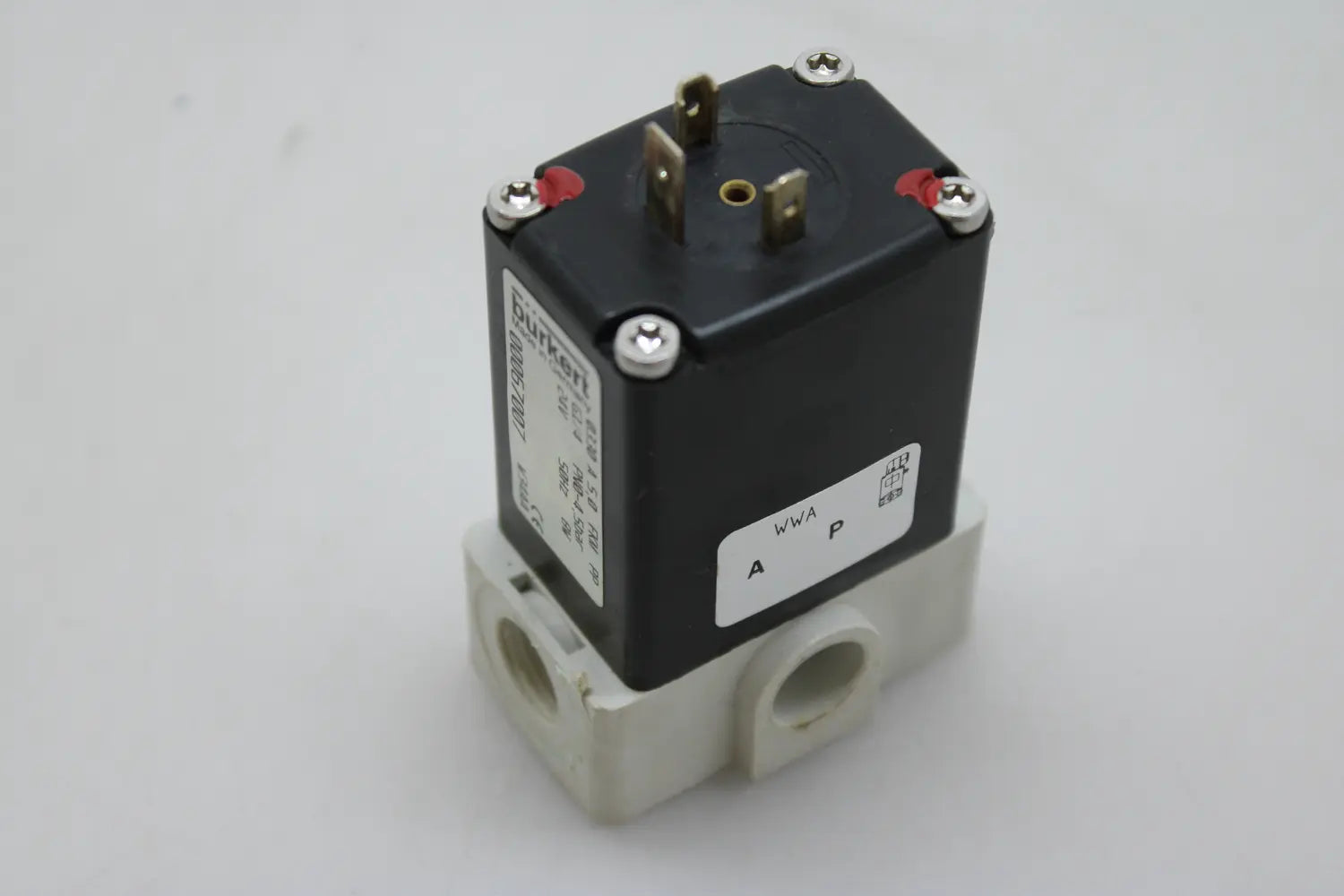B-Ware Bürkert Magnetventil Klappanker 2/2 Wege Magnetventil G 1/4 Polypropylen Fkm - 4053913002308