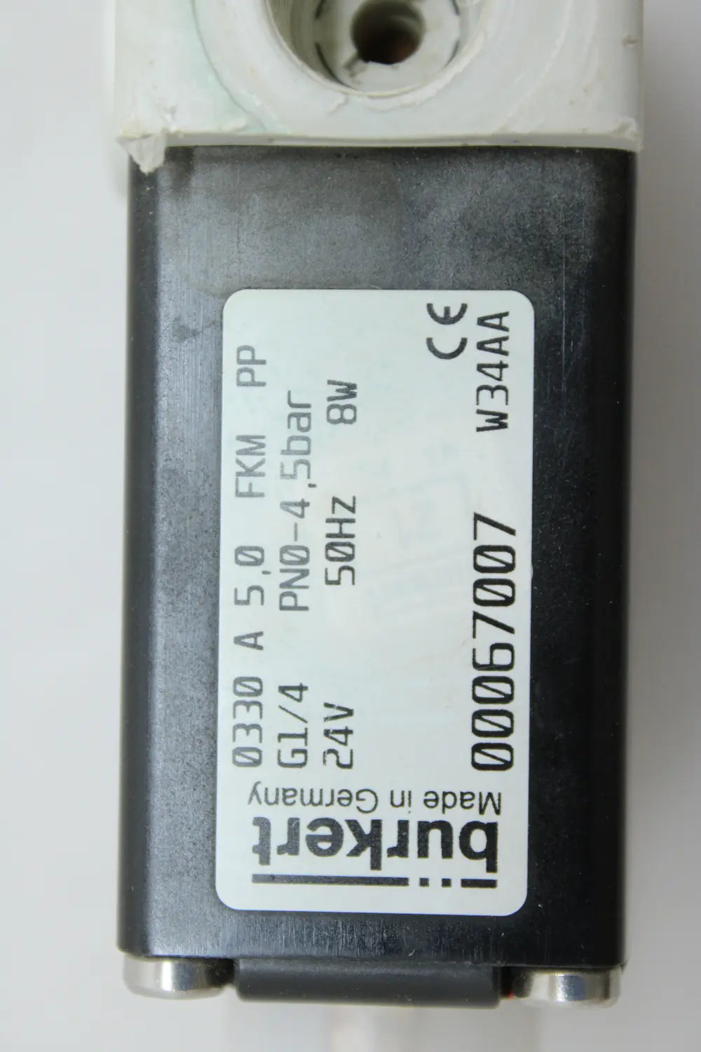 B-Ware Bürkert Magnetventil Klappanker 2/2 Wege Magnetventil G 1/4 Polypropylen Fkm - 4053913002308