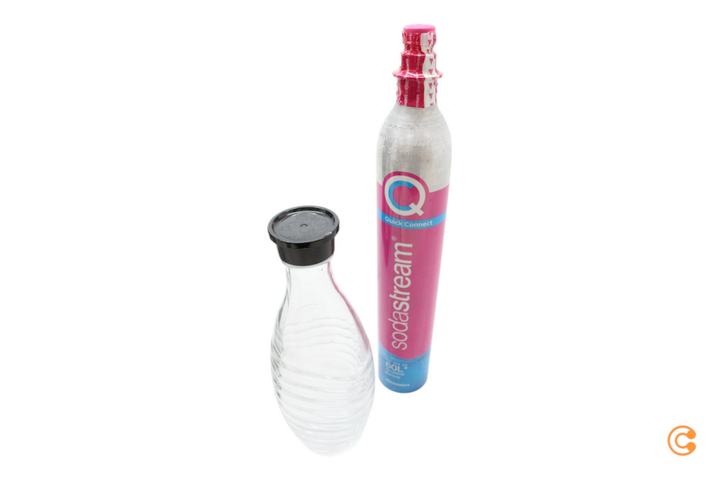 Sodastream Wassersprudler Crystal 3.0 titan Glaskaraffe 615 ml SIEHE TEXT/FOTO