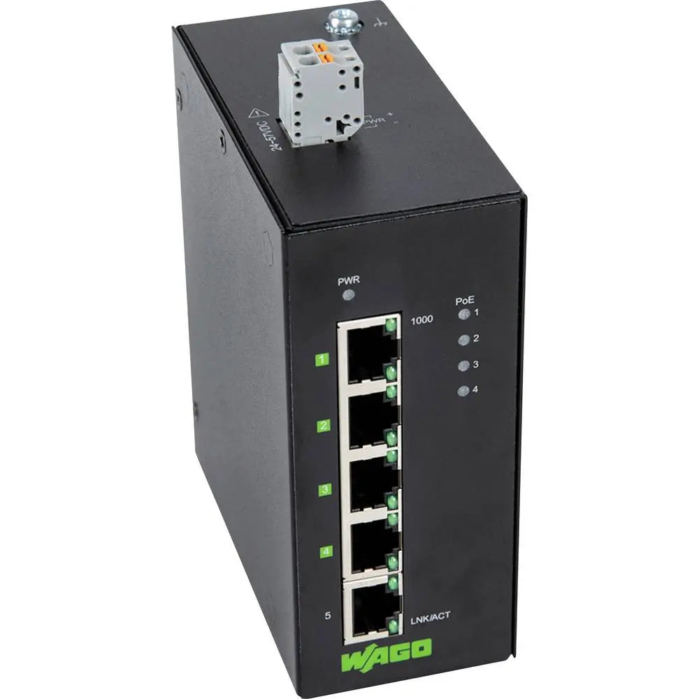B-Ware Wago Netzwerk Switch Verteiler 8521411000001 5 Gigabit Ports 4 Po E Geräte - 4055143933179