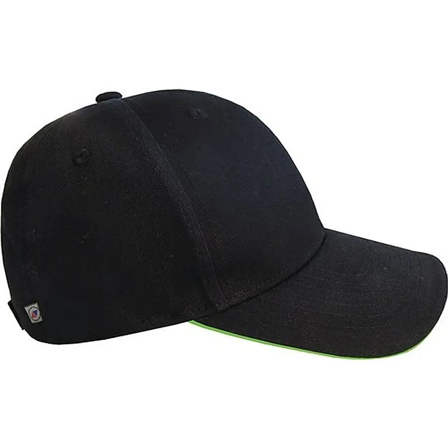 B-Ware Terrax Cap Mütze Workwear Basecap Baumwolle Schwarz Limette Universal Onesize - 4055316491901