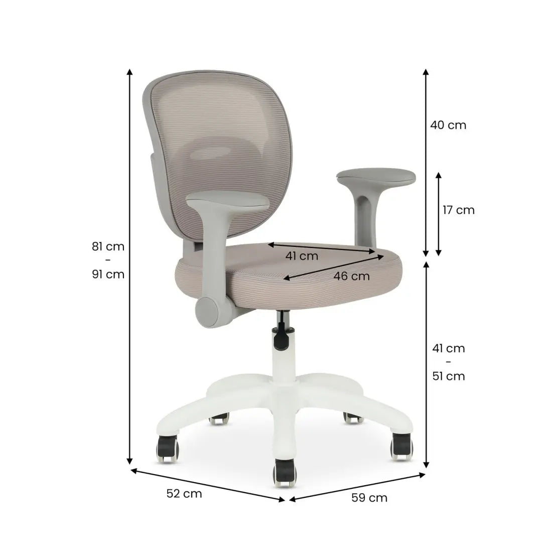 B-Ware Idimex Amelia Kinderdrehstuhl Kinderstuhl Höhenverstellbar Netzstoff Armlehnen - 4055641150115
