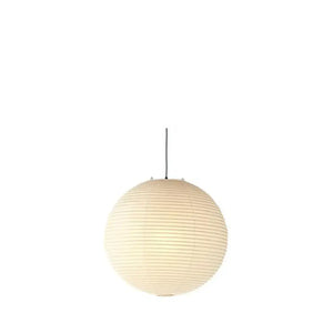 B-Ware Vitra Pendelleuchte Lampe Akari Weiß Rund Reispapier Bambus Stahldraht Stahl 75 A
