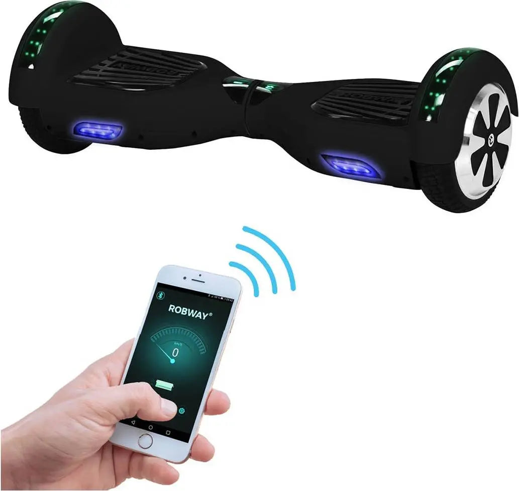 B-Ware Robway Hoverboard W1 Balance Board Schwarz Bluetooth App Deutsch 6,5 Zoll - 4056551270436