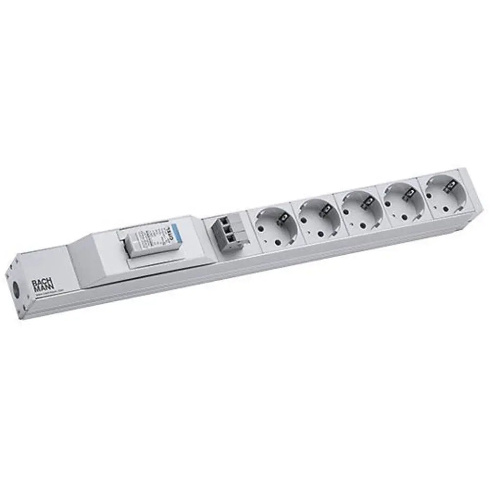 B-Ware Bachmann Steckdosenleiste Mehrfachsteckdose 19 Zoll Grau Schutzkontakt 2 M 5fach - 4057298058837