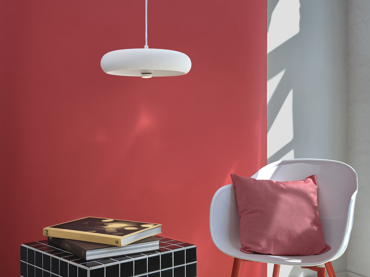 LEDVANCE Pendelleuchte Hängelampe Dekor Gips E27 LED Pure Weiß Innenraum Lampe - 4058075838482