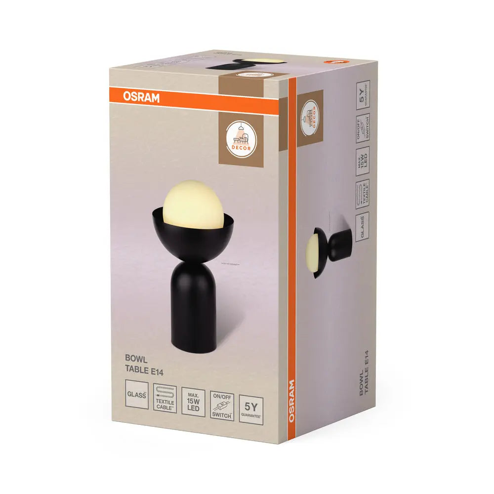 B-Ware Osram Tischleuchte Tischlampe Bowl Decor E14 Leuchte Schwarz Table Siehe Text - 4058075847064
