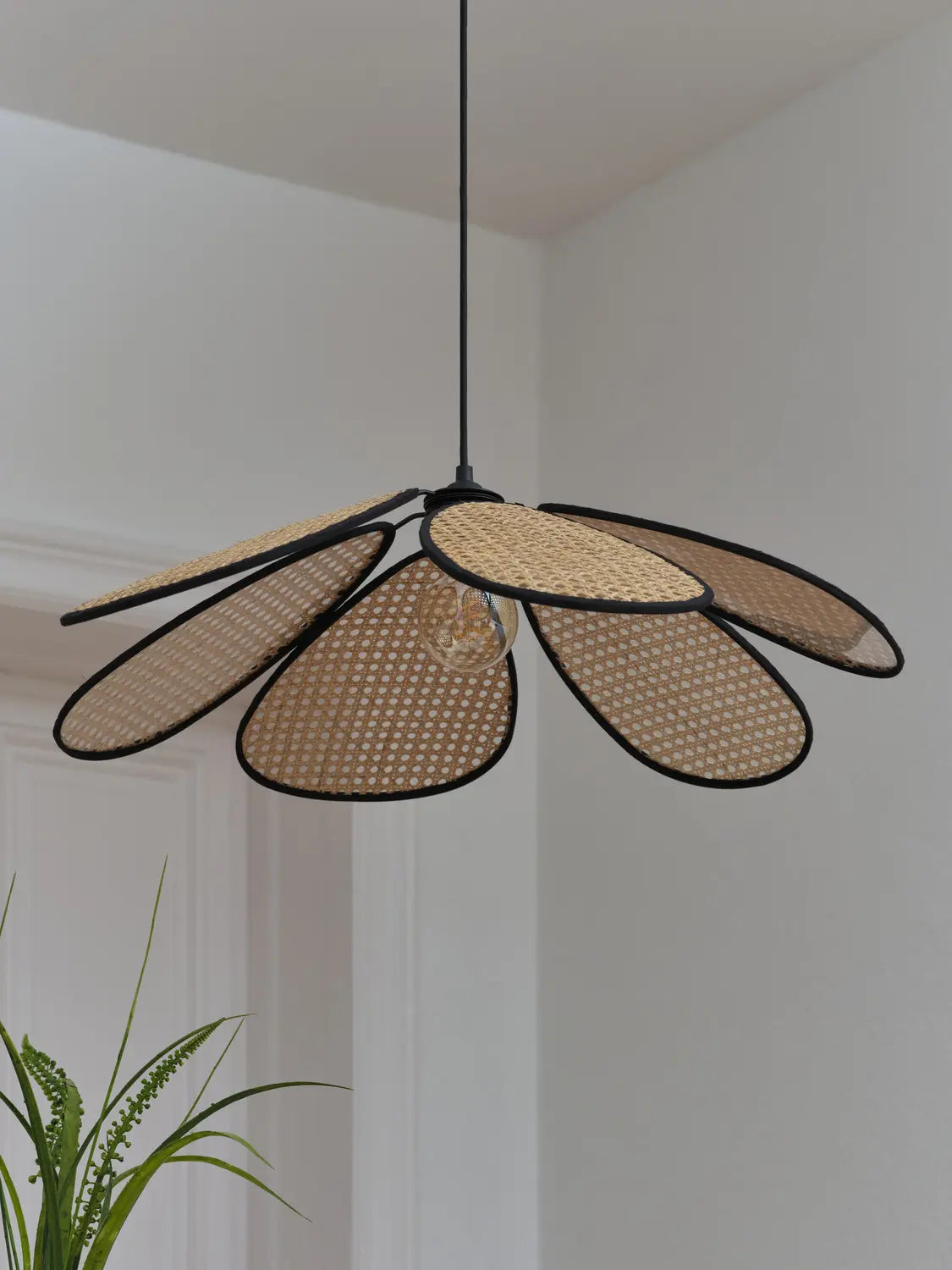 B-Ware Osram Pendelleuchte Hängelampe Rattan Daisy Leuchte E27 Led Braun Innenbereich - 4058075847200