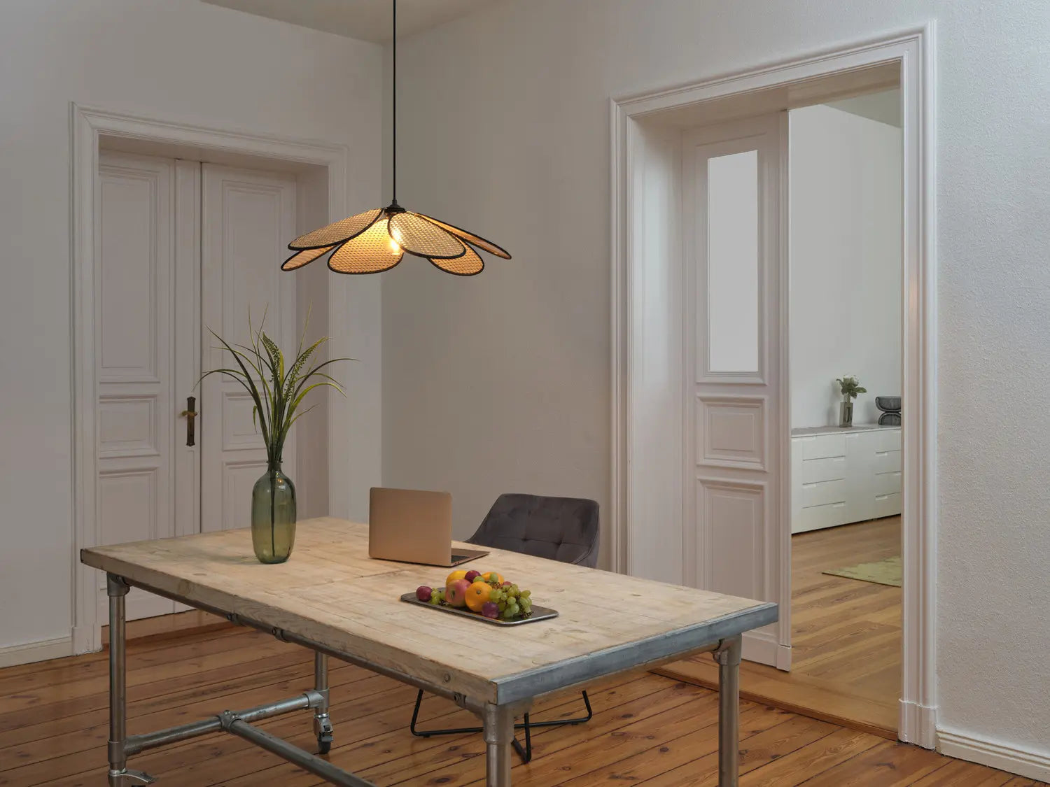 B-Ware Osram Pendelleuchte Hängelampe Rattan Daisy Leuchte E27 Led Braun Innenbereich - 4058075847200