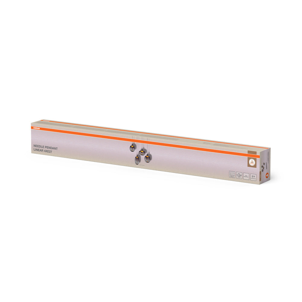 OSRAM Pendelleuchte Hängeleuchte Needle Linear E27 LED Innenraum dunkelgrau - 4058075848528