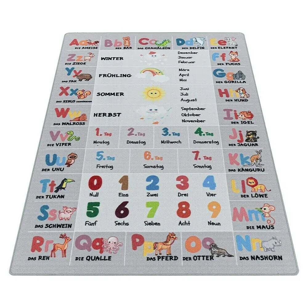 B-Ware Kinderteppich Spielteppich Play Grau Polyamid Bodenbelag Kinderzimmer 160x230 Cm - 4058819097960