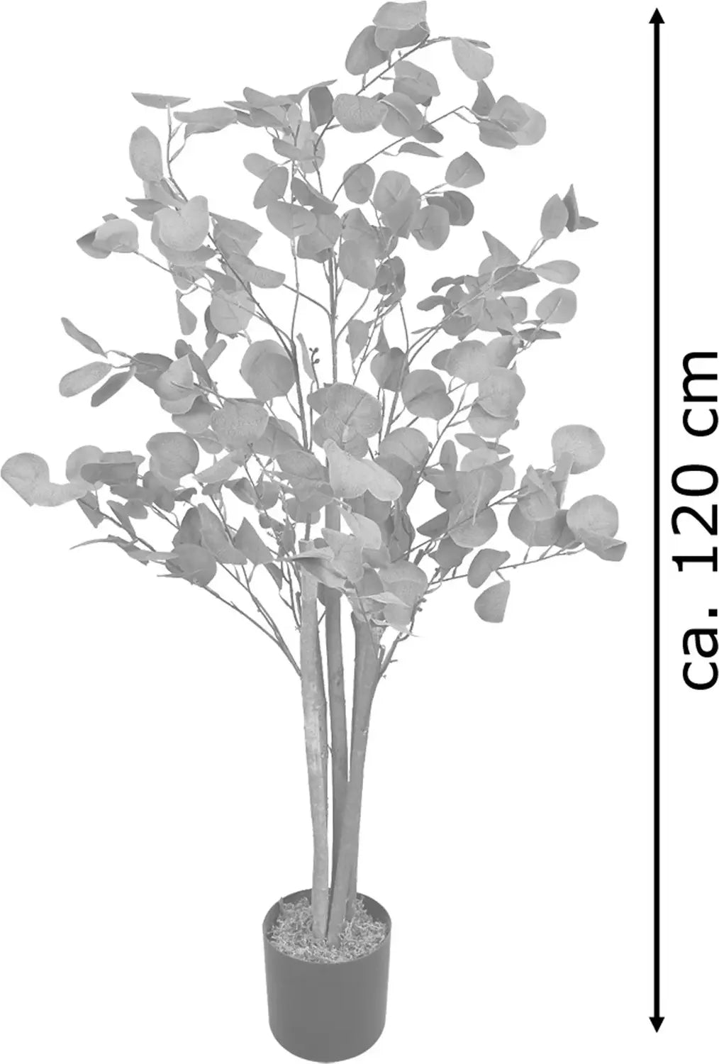 B-Ware Decovego Kunstpflanze Kunstbaum Eukalyptus Zimmerdekoration Büropflanze 120 Cm - 4059419134710