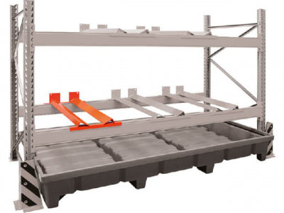 REGALWERK Fassauflage Horizontal Auflage 200 Liter-Fass Endanschlag RAL 2004 - 4059584774087