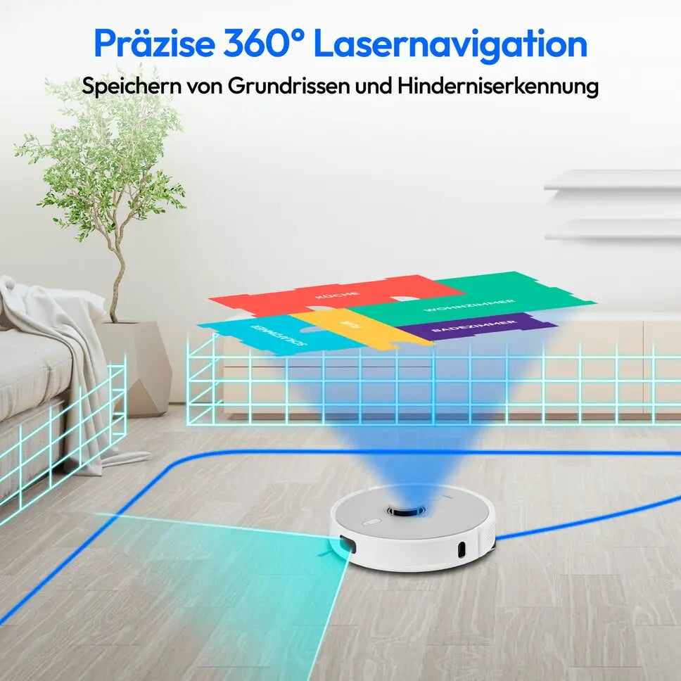 B-Ware Medion Saugroboter Staubsauger Roboter Absaugstation Wischfunktion Appsteuerung - 4061275231984