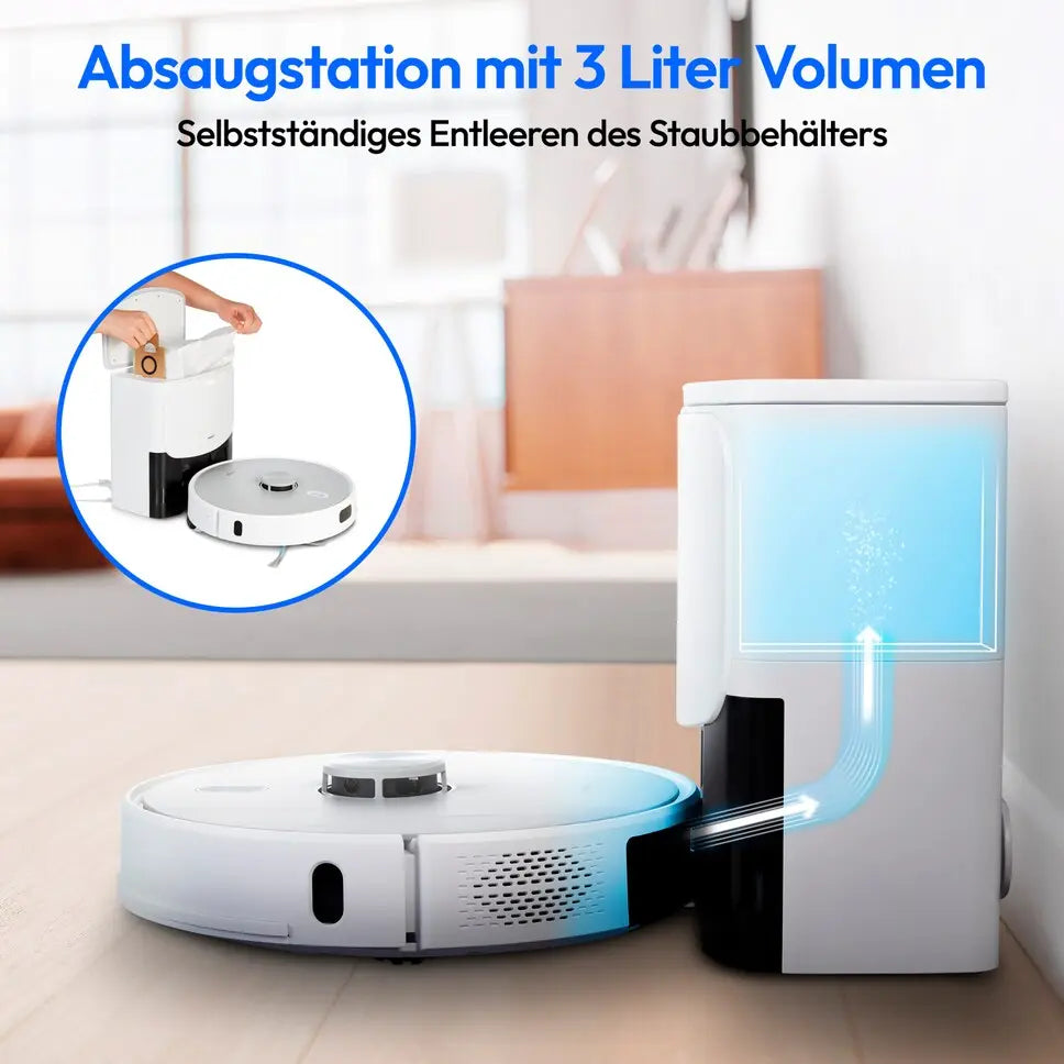 B-Ware Medion Saugroboter Staubsauger Roboter Absaugstation Wischfunktion Appsteuerung - 4061275231984