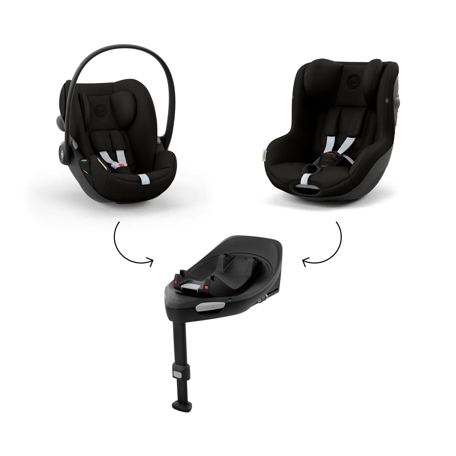 B-Ware Cybex Babyschale Kindersitz Gold Cloud G I Size Magic Black Liegeposition